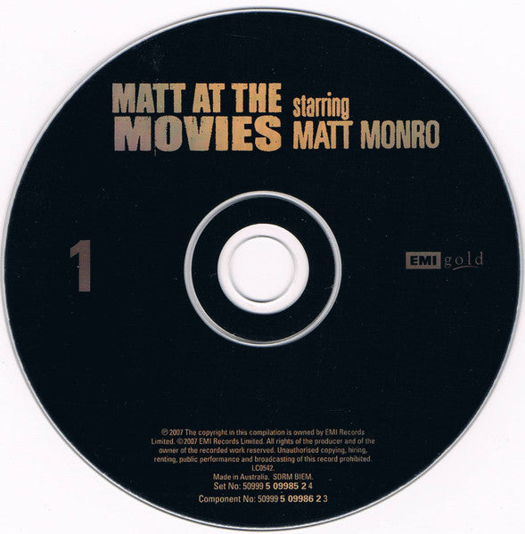 Matt Monro : Matt At The Movies (3xCD, Comp)