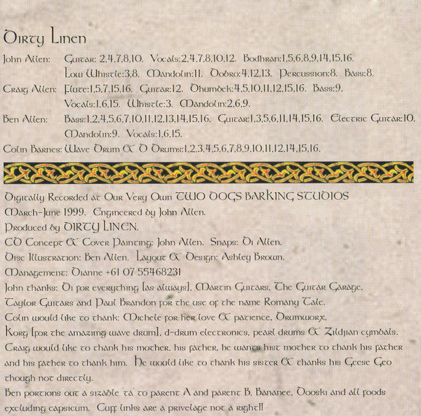 Dirty Linen (2) : A Romany Tale (CD, Album)