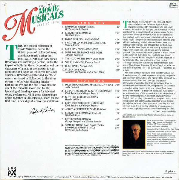 Various : Movie Musicals (Volume 2 1930 To 1938) (LP, Comp)