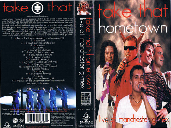 Take That : Hometown Live At Manchester G-Mex (VHS, PAL)