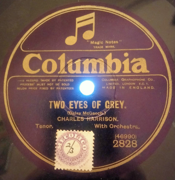 Charles Harrison (3) : Two Eyes Of Grey / The Garden Of The Heart  (Shellac, 10")