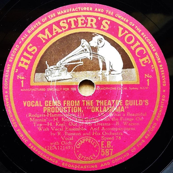 The Theatre Guild* : Vocal Gems From Oklahoma (2x12", Mono)
