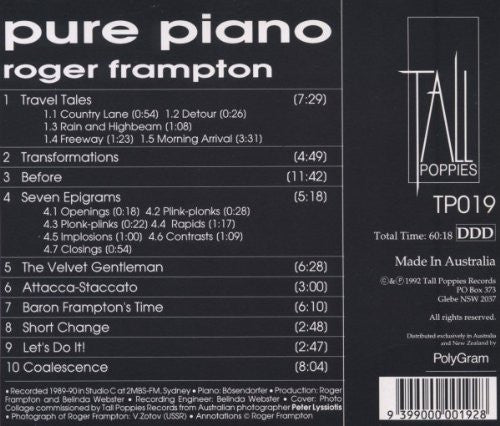 Roger Frampton : Pure Piano (CD, Album)