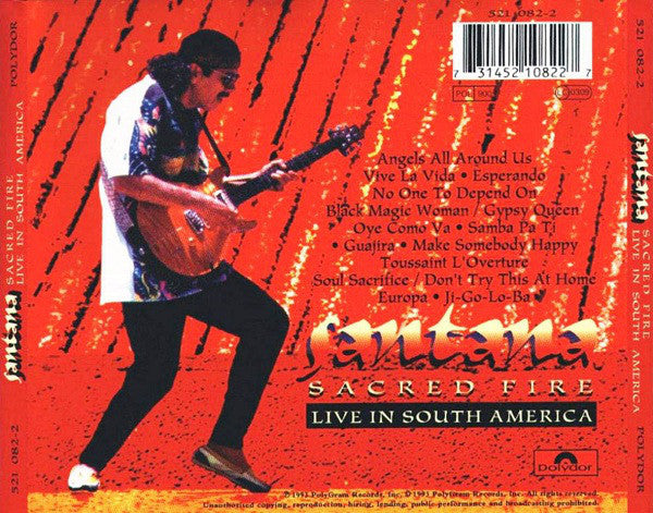 Santana : Sacred Fire: Santana Live In South America (CD, Album)