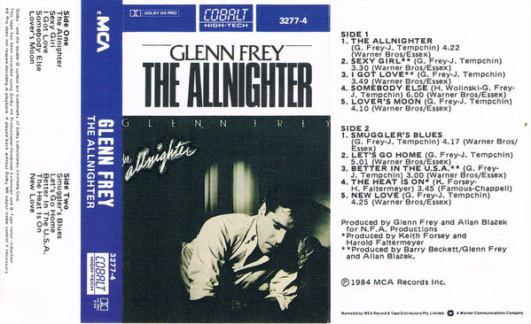 Glenn Frey : The Allnighter (Cass, Album, Cob)