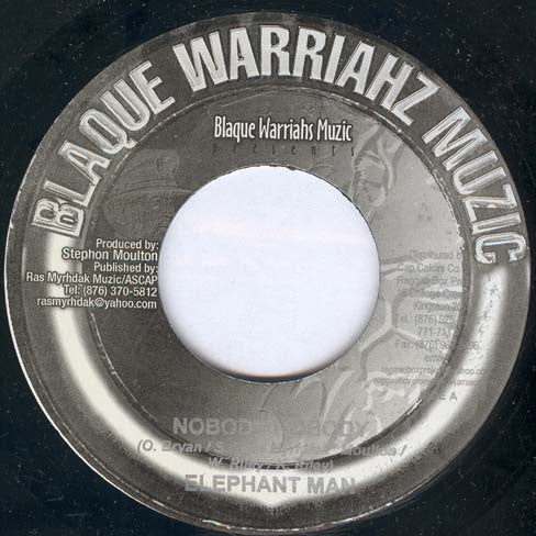 Elephant Man : Nobody Nobody (7")