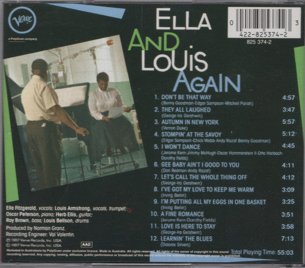 Ella* And Louis* : Ella And Louis Again (CD, Album, RE)