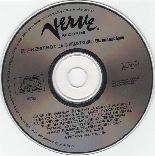 Ella* And Louis* : Ella And Louis Again (CD, Album, RE)