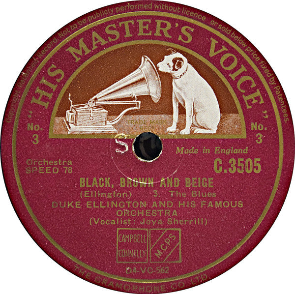 Duke Ellington And His Orchestra : Black, Brown And Beige (Shellac, 12")