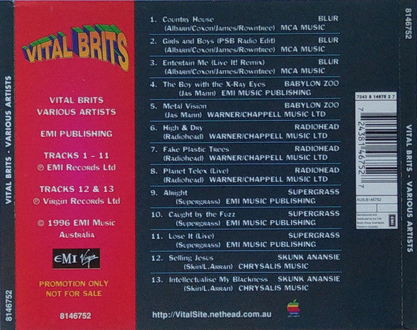 Various : Vital Brits (A Very Limited Album) (CD, Comp, Promo)