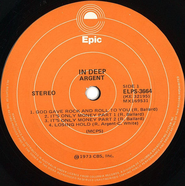 Argent : In Deep (LP, Album)