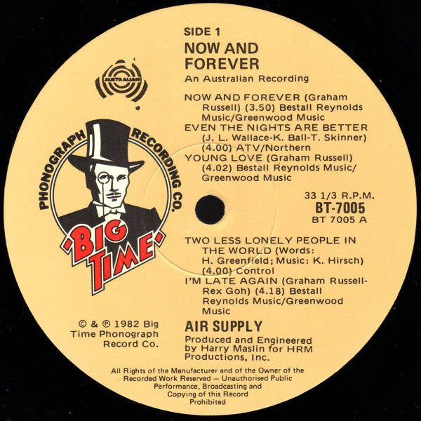 Air Supply : Now And Forever (LP, Album)