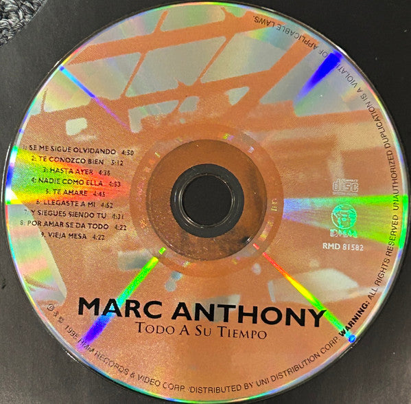 Marc Anthony : Todo A Su Tiempo (CD, Album)