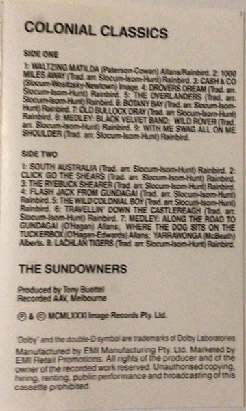 Sundowners (8) : Colonial Classics (Cass, Album, RE)