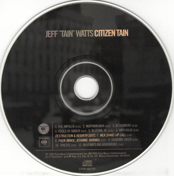 Jeff "Tain" Watts : Citizen Tain (CD, Album)