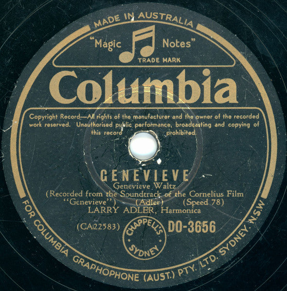 Larry Adler : Genevieve (Shellac, 10")
