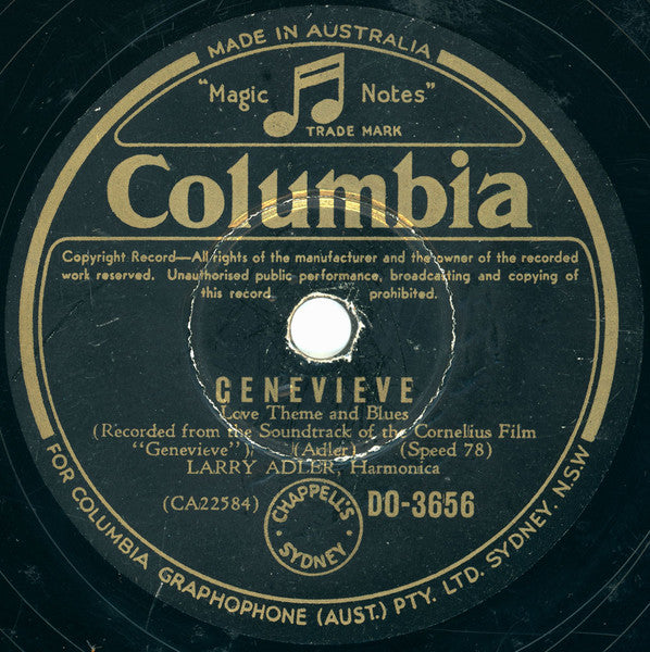 Larry Adler : Genevieve (Shellac, 10")