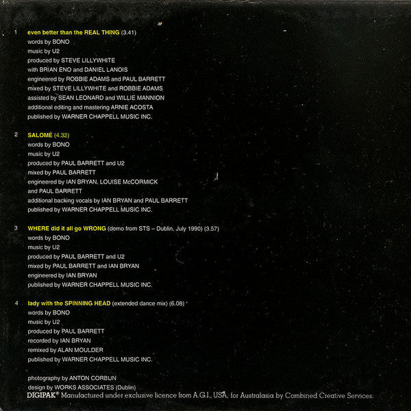 U2 : Even Better Than The Real Thing (CD, Single, Dig)