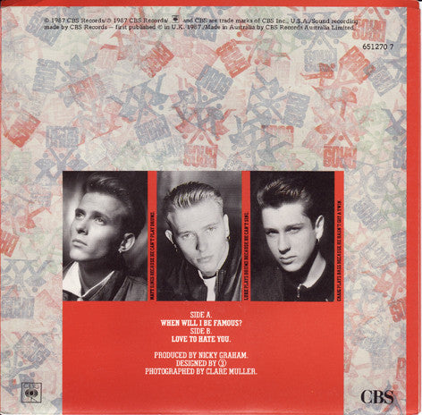 Bros : When Will I Be Famous? (7", Single)
