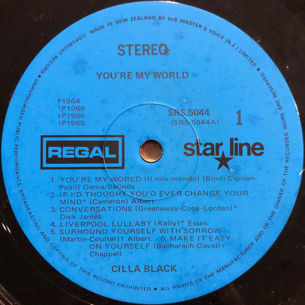Cilla Black : You're My World (LP, Comp)