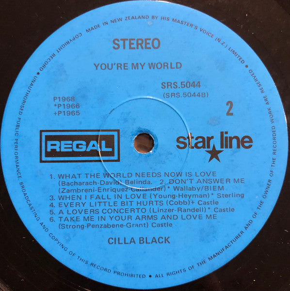Cilla Black : You're My World (LP, Comp)