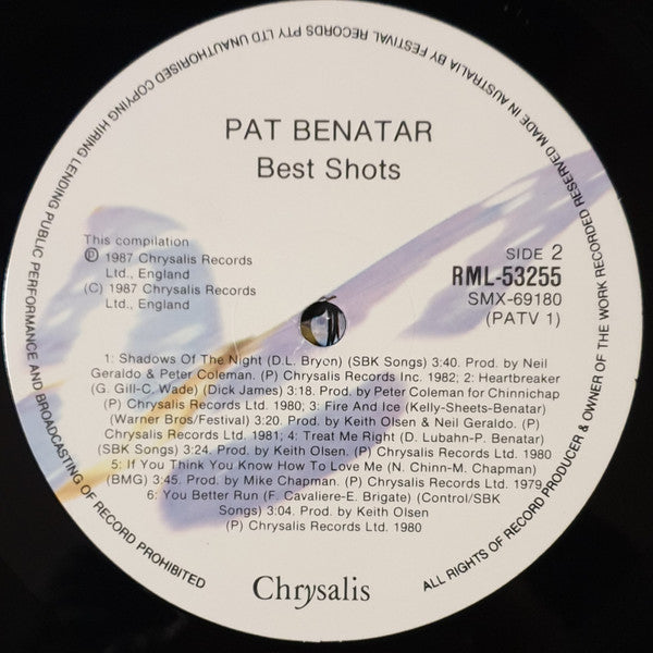 Pat Benatar : Best Shots (LP, Comp)