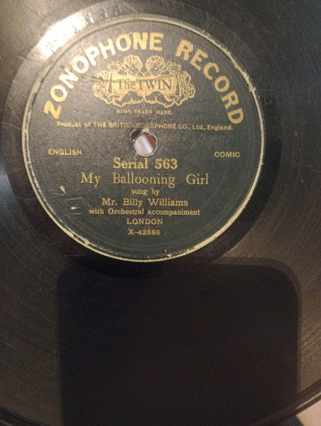 Billy Williams (9) : My Ballooning Girl / The Old Grey Goat (Shellac, 10")