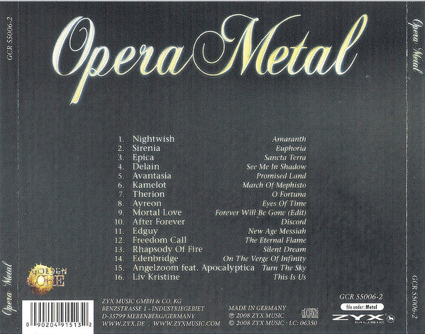 Various : Opera Metal (CD, Comp)