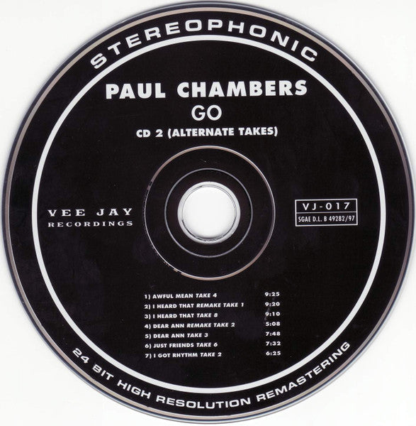 Paul Chambers (3) : Go (CD, Album, RE, RM + CD, Comp, RM)