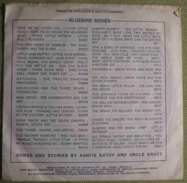 Auntie Kathy : All Things Bright And Beautiful (7")