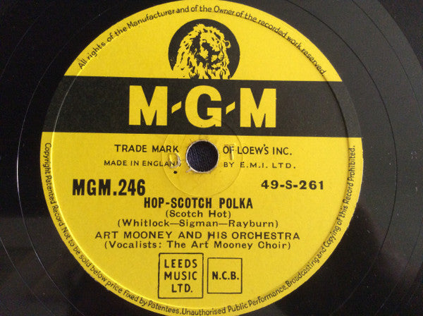 Art Mooney And His Orchestra* : Jingle Bells / Hop-Scotch Polka (Shellac, 10")