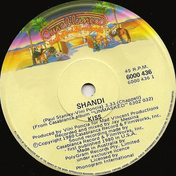Kiss : Shandi  (7", Single)