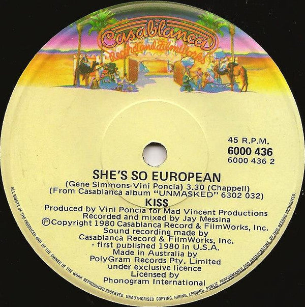 Kiss : Shandi  (7", Single)