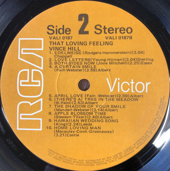 Vince Hill : That Loving Feeling (LP, Album)