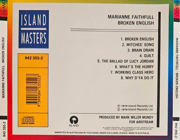 Marianne Faithfull : Broken English (CD, Album, RE)