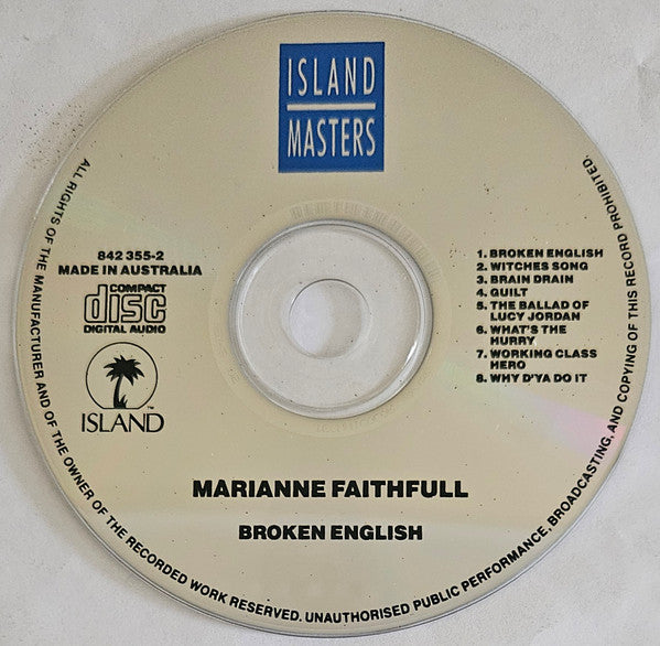 Marianne Faithfull : Broken English (CD, Album, RE)