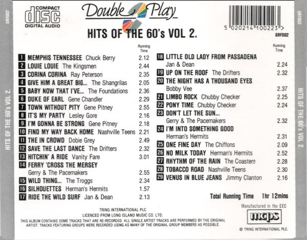 Various : Hits Of The 60's Volume 2 (CD, Comp)