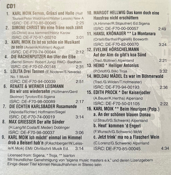 Various : Karl Moik Und Stars Der Volksmusik (2xCD, Comp)