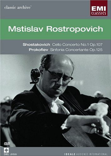 Mstislav Rostropovich - Dmitri Shostakovich / Sergei Prokofiev : Cello Concerto No. 1, Op. 107 / Sinfonia Concertante, Op. 125 (DVD-V, PAL)