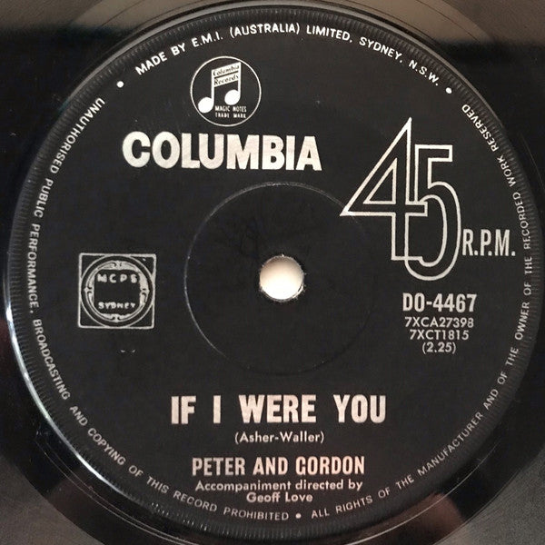 Peter & Gordon : A World Without Love (7", Single, Mono)