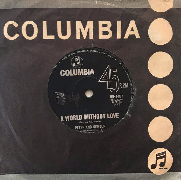Peter & Gordon : A World Without Love (7", Single, Mono)
