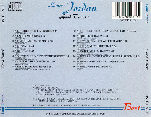Louis Jordan : Good Times (CD, Comp)