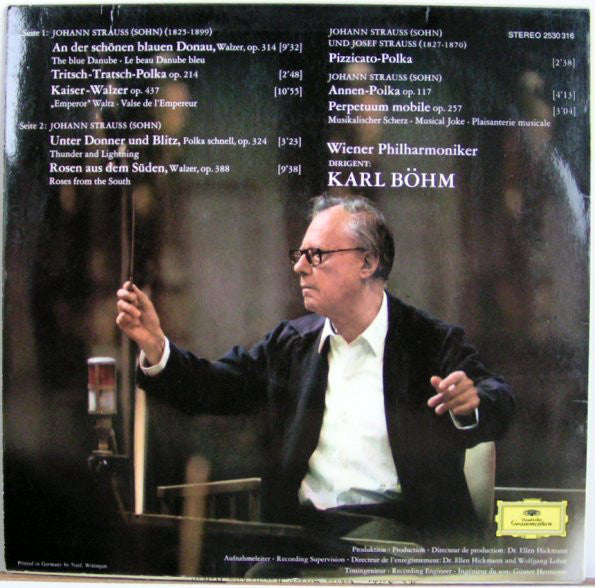 Johann Strauss Jr. & Josef Strauß, Wiener Philharmoniker, Karl Böhm : Kaiserwalzer / Emperor Waltz (LP)