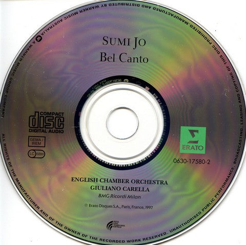 Sumi Jo, English Chamber Orchestra, Giuliano Carella : Bel Canto (CD, Album)