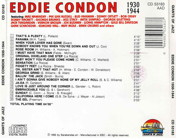 Eddie Condon : 1930 - 1944 (CD, Comp)