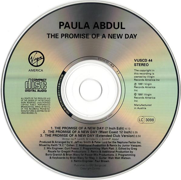 Paula Abdul : The Promise Of A New Day (CD, Single)