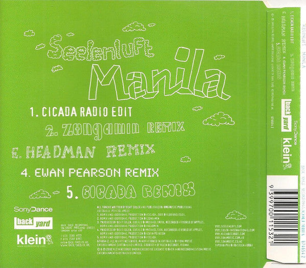 Seelenluft Featuring "Mike Master" Michael Smith* : Manila (CD, Maxi)