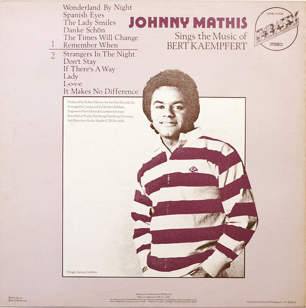 Johnny Mathis : Sings The Music Of Bert Kaempfert (LP, Album, RE)