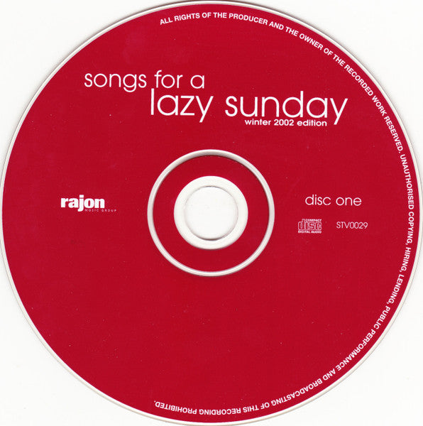 Various : Songs For A Lazy Sunday (Winter 2002) (2xCD, Comp)