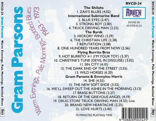 Gram Parsons : Warm Evenings, Pale Mornings, Bottled Blues 1963-1973 (CD, Comp)